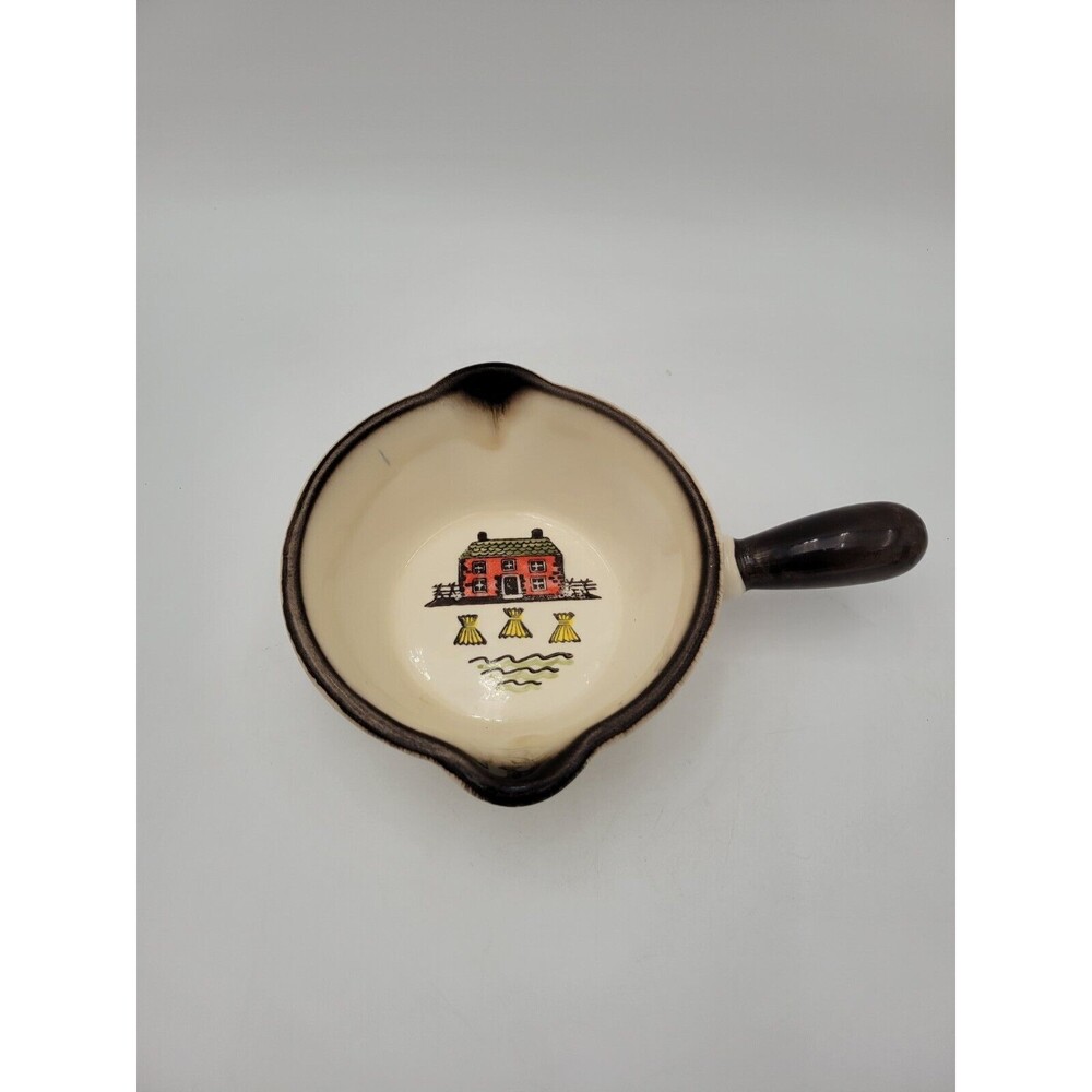 Vintage Metlox Poppytrail Colonial Heritage Brown Sauce Gravy Server w/Handle